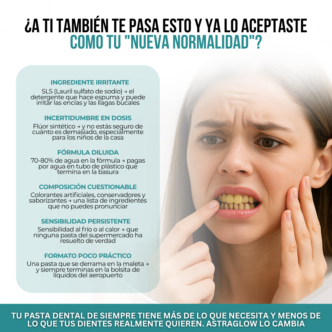 AstraGlow™ Tabletas de Pasta Dental con Hidroxiapatita