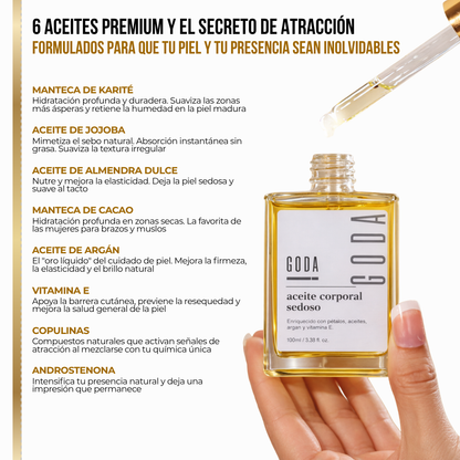 Goda® Aceite de Seda Corporal — Piel Más Firme y Más Suave