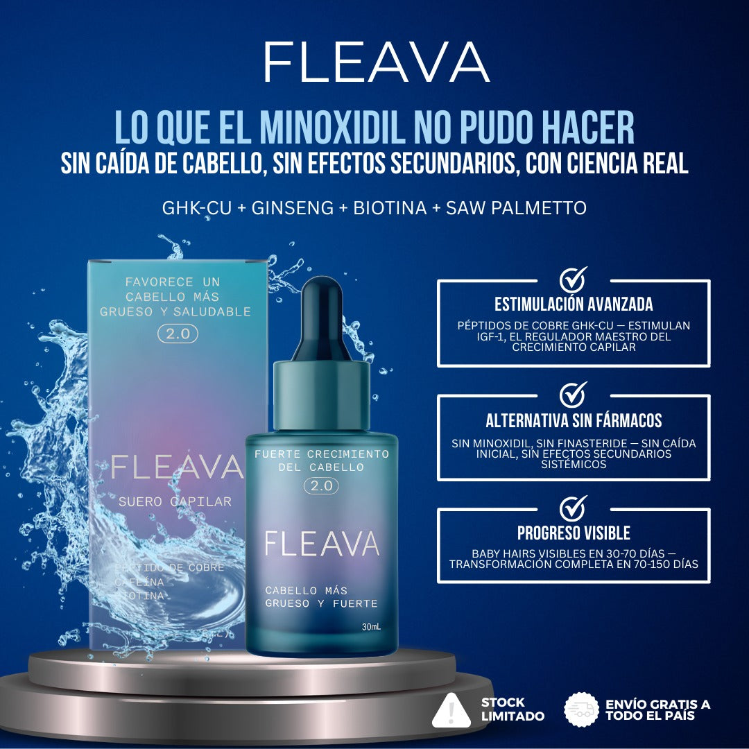 Fleava™ — Lo que el Minoxidil No Pudo Hacer